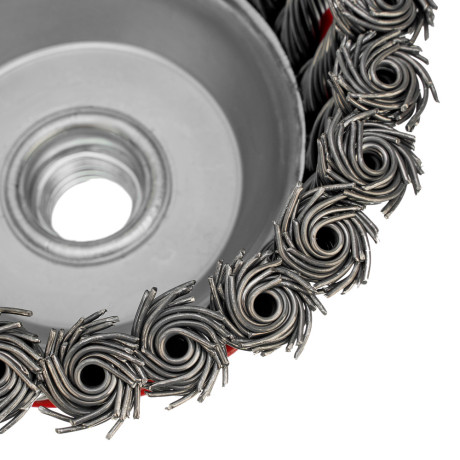 Щетка для УШМ, 100 мм, М14, "чашка", крученая проволока 0.8 мм Matrix