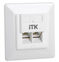 ITK Внутренняя инф. розетка RJ45 кат. 6 UTP 2 порта CS2-1C06U-2-1