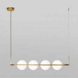 EUROSVET св-к подвесной E27 4x60W 780х1200 металл белый/медный/кремовый Ringo 50089/4 a049523