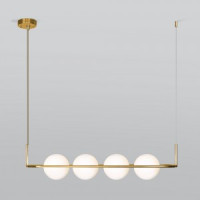 EUROSVET св-к подвесной E27 4x60W 780х1200 металл белый/медный/кремовый Ringo 50089/4 a049523