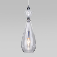 EUROSVET св-к подвесной E14 1x40W 125х1200 металл хром/прозрачный Ilario 50202/1 a051704