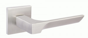 Ручка дверная компл.квадрат.основ. РЕНЦ Румо никель супер матовый INDH 325-03 slim MSN