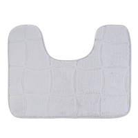 VETTA Коврик для туалета, вельвет, губка 0,8 см, полиэстер, 50х40 см, плитка, серый