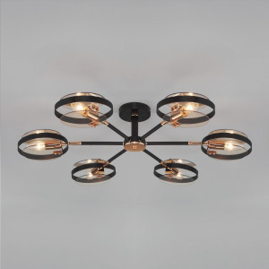 EUROSVET Люстра 6x 60W E14 850х850х185 черный Gallo 70121/6 a052341