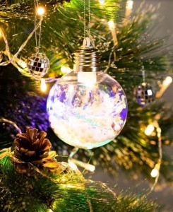 СТАРТ Фигура новогод. Шар 5LED RGB медн.проволока (3xLR44 в/к) d=8см, пластик, пакет