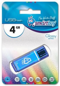 Флеш-диск (флэшка) USB  4Gb SmartBuy Glossy Blue (SB4GBGS-B)