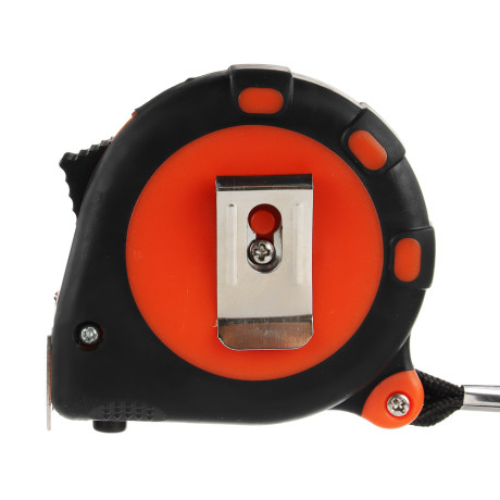 ЕРМАК Рулетка "3 ФИКСАТОРА", 5м х 19мм, 2х-сторонний зацеп, корпус ABS+TPR