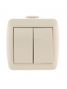 Lezard Ната выкл. ОУ 2 кл. 10А крем. (корпус PC) 710-0300-101