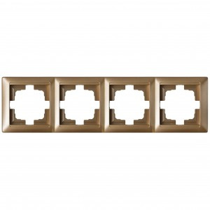 Bylectrica СТИЛЬ Рамка 4-х мест. бронза, (ЮЛИГ.735212.217 бронза)