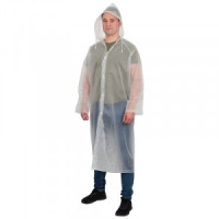 Дождевик (плащ на кнопках) L (130*140см) ПЕВА 80мк., белый RC Park 5259