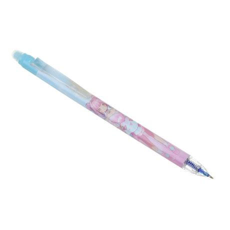 Авторучка гелевая "пиши-стирай" синяя, цветной корпус с принтом "Куколки", 3 дизайна