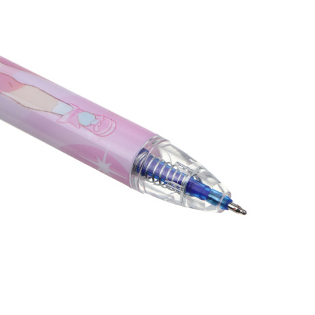 Авторучка гелевая "пиши-стирай" синяя, цветной корпус с принтом "Куколки", 3 дизайна