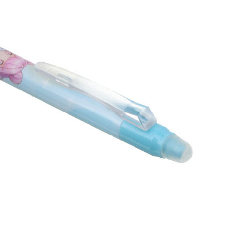 Авторучка гелевая "пиши-стирай" синяя, цветной корпус с принтом "Куколки", 3 дизайна