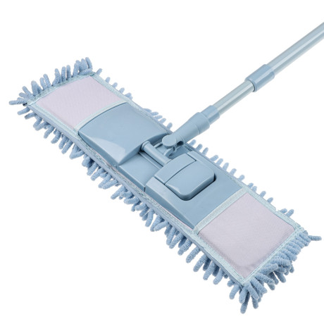 Швабра со смен.насадкой тм VETTA, ручка телескоп. металл, пластик 70-120см, насадка микрофиб. 95г/м2