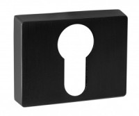 Накладка на цилиндр квадрат. PUERTO черный INET AL 01 B