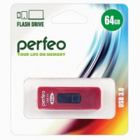 Флэш-диск USB 3.0 64Gb Perfeo Red S05 PF-S05R064