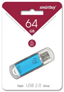 Флэш-диск (флэшка) USB 3.0 Smartbuy 64GB V-Cut Blue (SB64GBVC-B3)