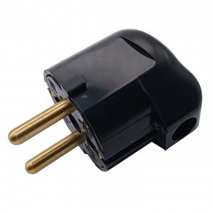 Bylectrica вилка В16-242 16А 250В (АБС пластик, латунь, угл., земля, черная) Минск