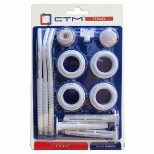 СТМ ТЕРМО Комплект для радиатора 3/4" с тремя кронштейнами CARMKT34