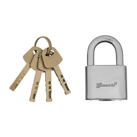 Замок навесной, хромированное покрытие 40 мм Matrix