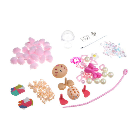 ХОББИХИТ Набор для творчества Брелок "Пушистики", PVC, ABS, 3 дизайна