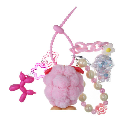 ХОББИХИТ Набор для творчества Брелок "Пушистики", PVC, ABS, 3 дизайна