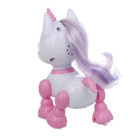 ИГРОЛЕНД Игрушка "Интерактивный питомец" единорог, ABS, звук, свет, движ., 2хAAA, 12,5х8х13,5 см