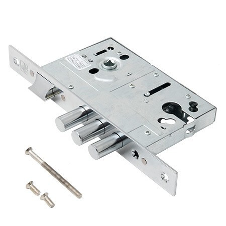 Замок врез Т-42-CR AVERS Хром (межос-85мм, б/цилиндра)  \30