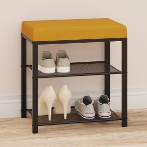 Банкетка Торонто 13S, каркас черный, сиденье горчичное, 47*30*49см, до 120кг БТ13СЧГ под заказ ЗМИ