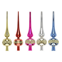 СНОУ БУМ Наконечник на елку &quot;Пика&quot; 23 см, пластик, глиттер, 5 дизайнов, 26-768