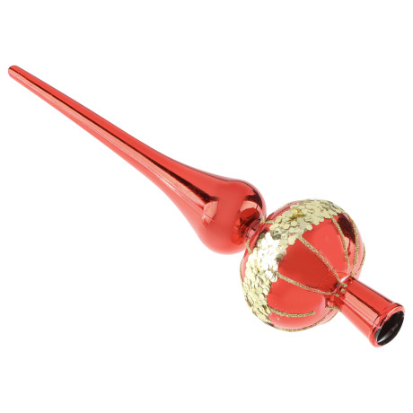 СНОУ БУМ Наконечник на елку "Пика" 23 см, пластик, глиттер, 5 дизайнов, 26-768