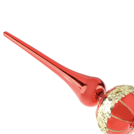 СНОУ БУМ Наконечник на елку "Пика" 23 см, пластик, глиттер, 5 дизайнов, 26-768