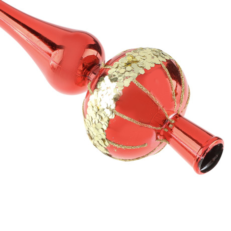 СНОУ БУМ Наконечник на елку "Пика" 23 см, пластик, глиттер, 5 дизайнов, 26-768