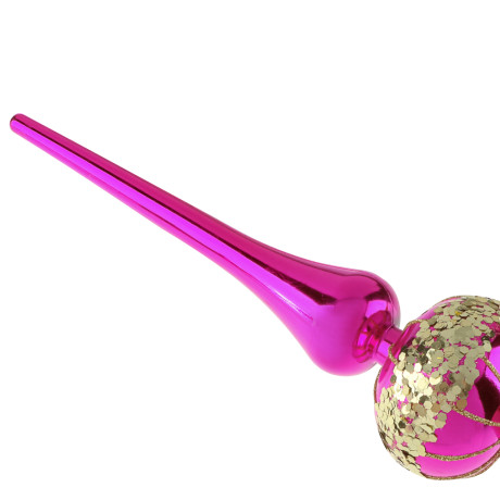 СНОУ БУМ Наконечник на елку "Пика" 23 см, пластик, глиттер, 5 дизайнов, 26-768