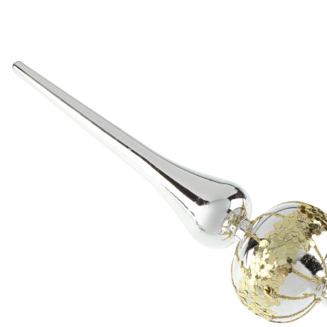 СНОУ БУМ Наконечник на елку "Пика" 23 см, пластик, глиттер, 5 дизайнов, 26-768