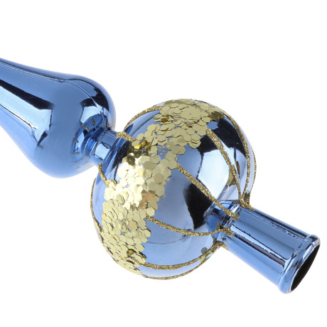 СНОУ БУМ Наконечник на елку "Пика" 23 см, пластик, глиттер, 5 дизайнов, 26-768