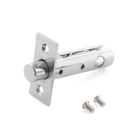 Задвижка врез Apecs L-0260-CR (хром, с лиц.планкой, под кв.8мм) д/мет.дверей  \20