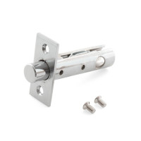 Задвижка врез Apecs L-0260-CR (хром, с лиц.планкой, под кв.8мм) д/мет.дверей  \20