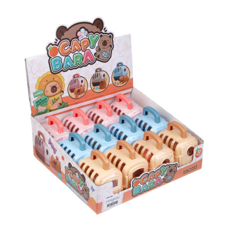ИГРОЛЕНД Капибара в будке с акс., 4 пр., PVC, ABS, 7х9х11см, 3 вида