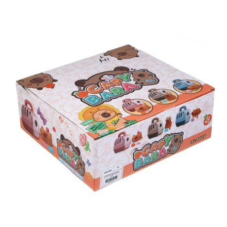 ИГРОЛЕНД Капибара в будке с акс., 4 пр., PVC, ABS, 7х9х11см, 3 вида