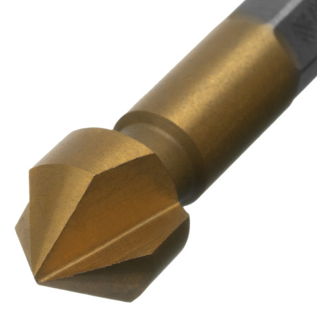 Зенковка конусная под М5, HSS, по металлу, 6-гранный хвостовик Denzel