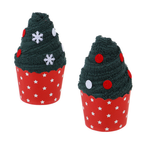 PROVANCE Щелкунчик Салфетка махровая ёлка-пирожное, 30х30см, 100% хлопок