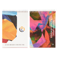 ВСЁГАЗИН Скетчбук А5, 14,9х21см, 30л. обл.картон, блок 3 в.тон.бум. 160г/м2, сп-ль, тв. подл., 2 д.