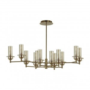 LUMION 6554/12C CLASSI LN25 бронза/коньячный/мет./стекло люстра E14 12x40W 220V MADONNA