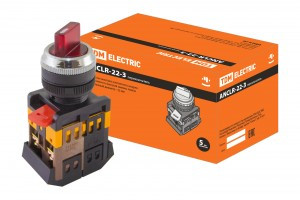 TDM АNСLR-22-3 перекл. красн. на 3 фикс. полож. неон/230В I-O 1з+1р (10!) SQ0703-0004