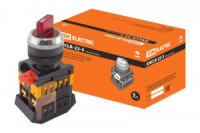 TDM АNСLR-22-3 перекл. красн. на 3 фикс. полож. неон/230В I-O 1з+1р (10!) SQ0703-0004