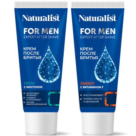 Крем после бритья NATURALIST с ментолом/с витамином F, 75мл