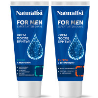 Крем после бритья NATURALIST с ментолом/с витамином F, 75мл