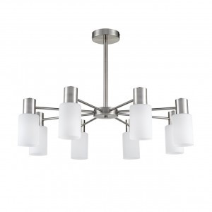 LUMION 8099/8C COMFI LN25 никель/бел. мет./стекло люстра Е14 8x40W 220V MAVE