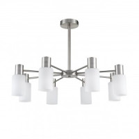 LUMION 8099/8C COMFI LN25 никель/бел. мет./стекло люстра Е14 8x40W 220V MAVE